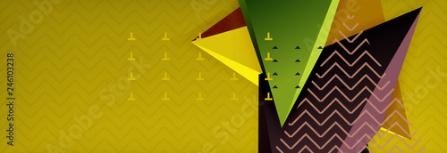 3d triangular shapes geometric background. Origami style pattern with triange shapes for decorative design. Poster design. Line design. Modern presentation template
