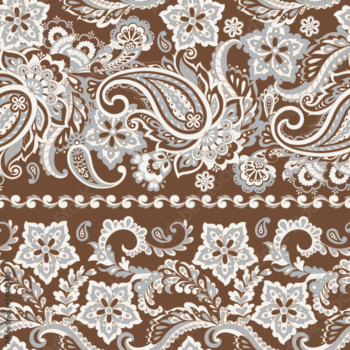 seamless background with paisley ornament