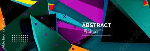 3d triangular shapes geometric background. Origami style pattern with triange shapes for decorative design. Poster design. Line design. Modern presentation template
