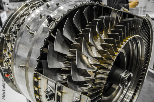 Jet Engine, Turbine blades of airplane