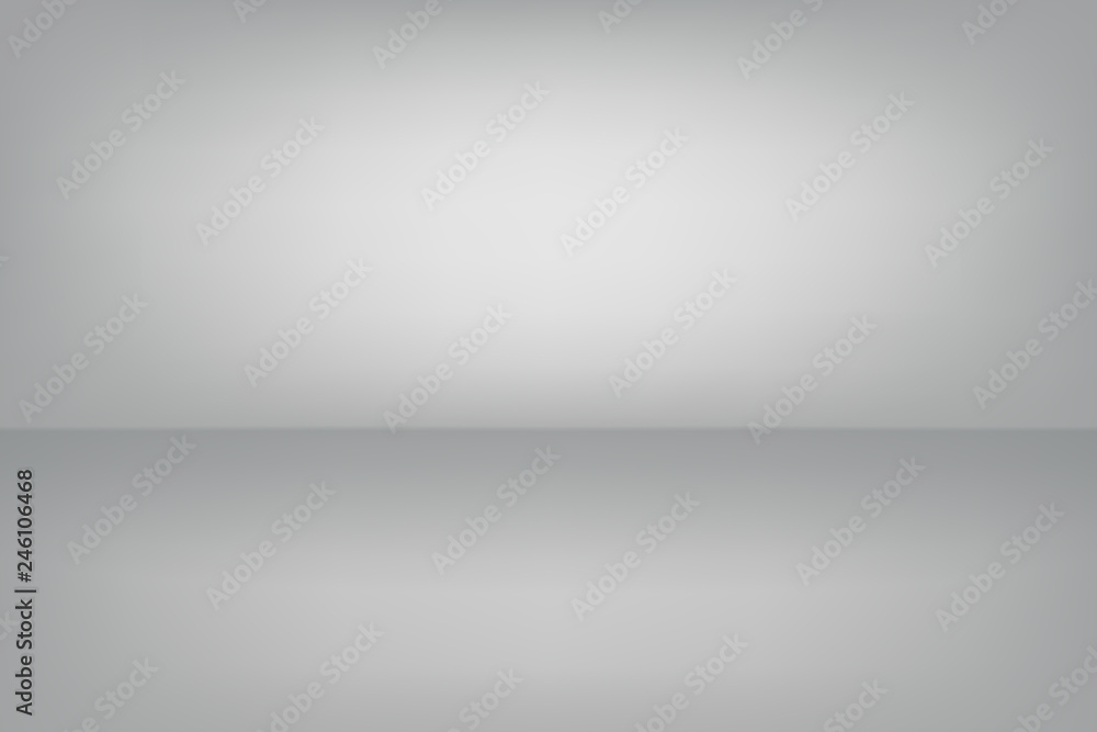 Vector white grey abstract background empty room with spotlight effect