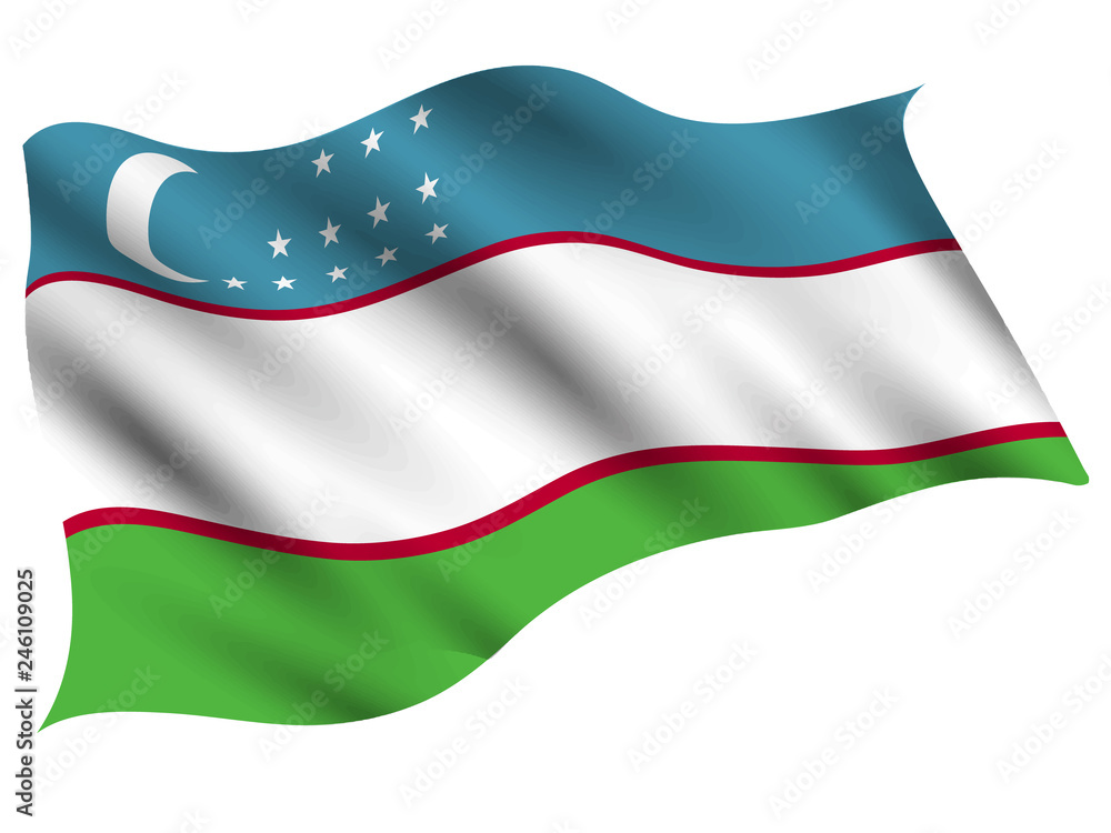 Naklejka premium ウズベキスタン 国 旗 アイコン