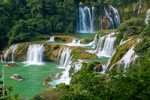 Detian Falls in Guangxi  China and Banyue Falls in Vietnam..