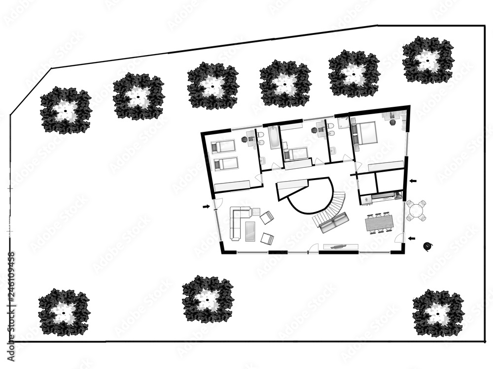 Obraz premium 2d floor plan