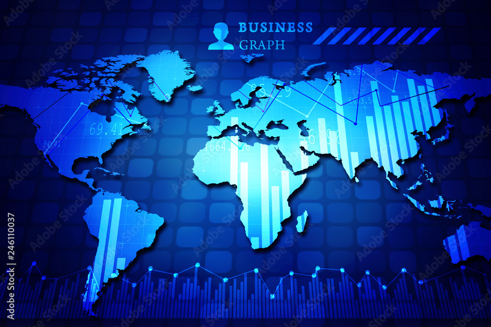 2d rendering Stock market online business concept. business Graph 2d rendering Stock market online business concept. business Graph