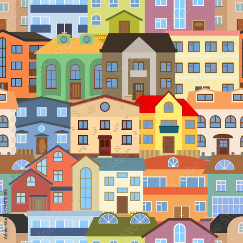 Seamless Background with City