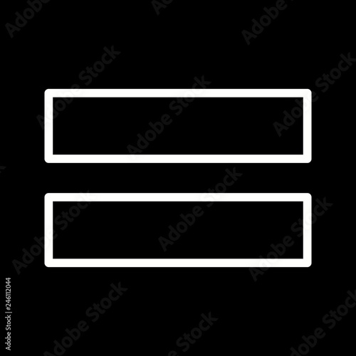 Equal To Vector Icon