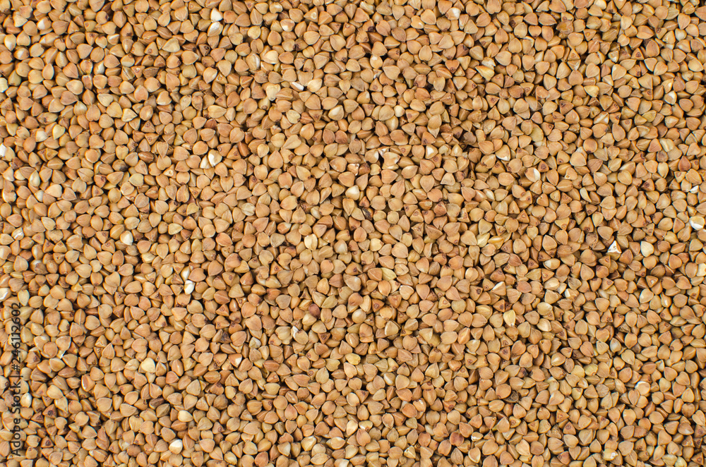 Buckwheat background, texture, the rump. Roasted buckwheat. Useful properties of buckwheat. Buckwheat background, texture, the rump. Roasted buckwheat. Useful properties of buckwheat.