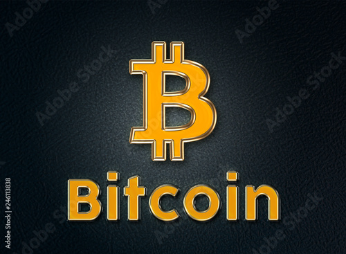 Obraz na płótnie Bitcoin - kryptowaluta - ilustracja w salonie