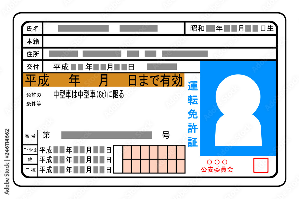 運転免許証 Stock イラスト Adobe Stock