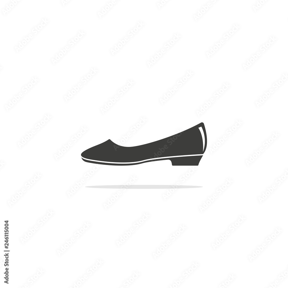 Monochrome vector illustration of a women's shoe, isolated on a white background. Monochrome vector illustration of a women's shoe, isolated on a white background.