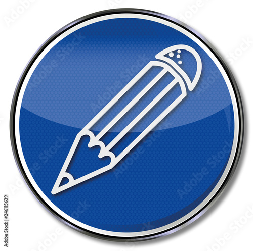 Schild mit blauen Stift und Buchhaltung
