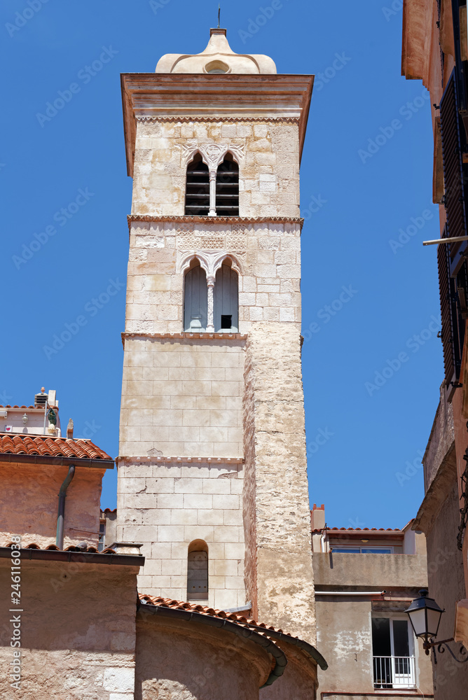 Bell tower of the St. Mary Major church in Bonifacio citadel