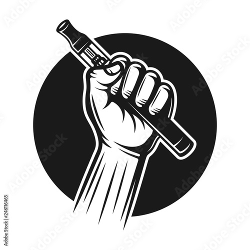 Hand hold vape pen or e-cigarette device vector