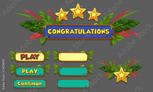 Set of UI elements for 2D games and apps, Game UI part 5