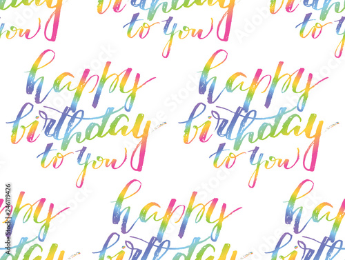 Happy birthday hand drawn doodle pattern background