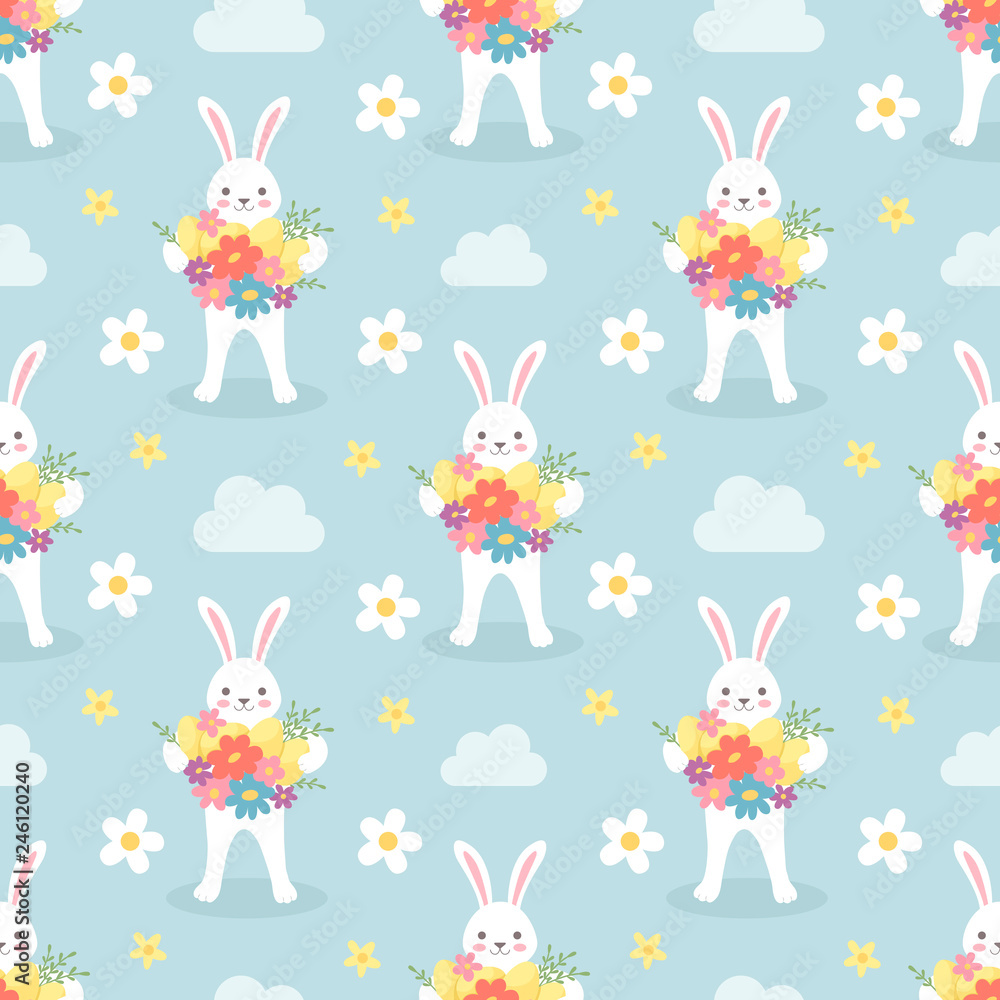 Seamless pattern Easter Bunny. Seamless pattern Easter Bunny.
