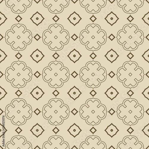 Retro ornament. modern square geometric pattern. Seamless vector illustration. for interior design, printing, wallpaper, fill pattern. beige color