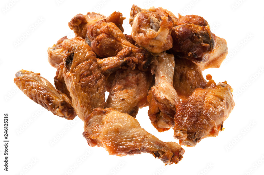 fried chiken wings isolated on white fried chiken wings isolated on white