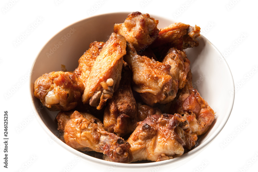 fried chiken wings on plate fried chiken wings on plate