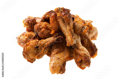 fried chiken wings isolated