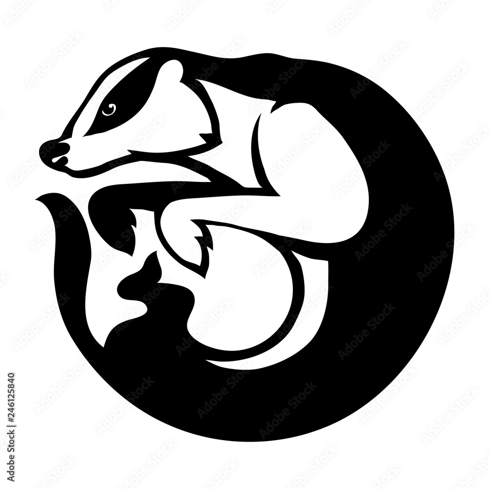 badger logo design in circle, vector graphics to design badger logo design in circle, vector graphics to design