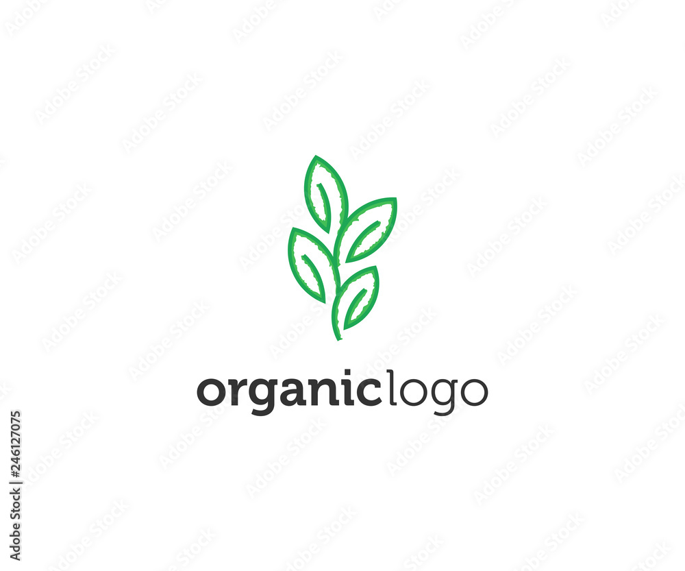 abstract organic logo design template