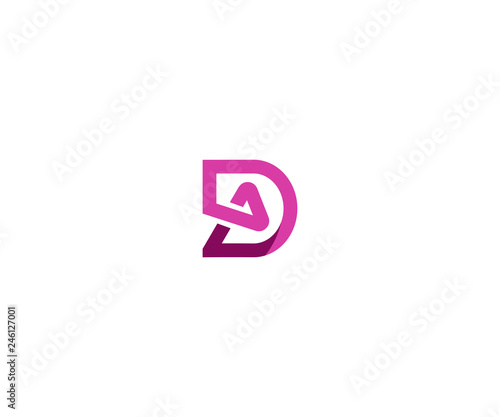 letter DA logo design template Free Download letter DA logo design template - GFXLoad