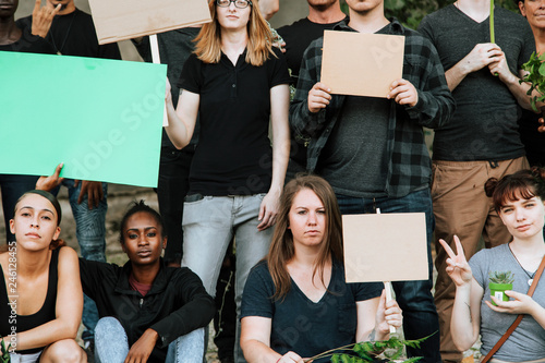 Принти на полотні Environmentalists protesting for the environment