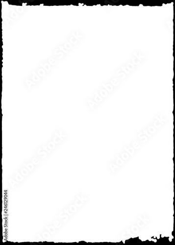 Darkroom Decorative Black and White Photo Frame. Type Text Inside, Use as Overlay or for Layer Mask.