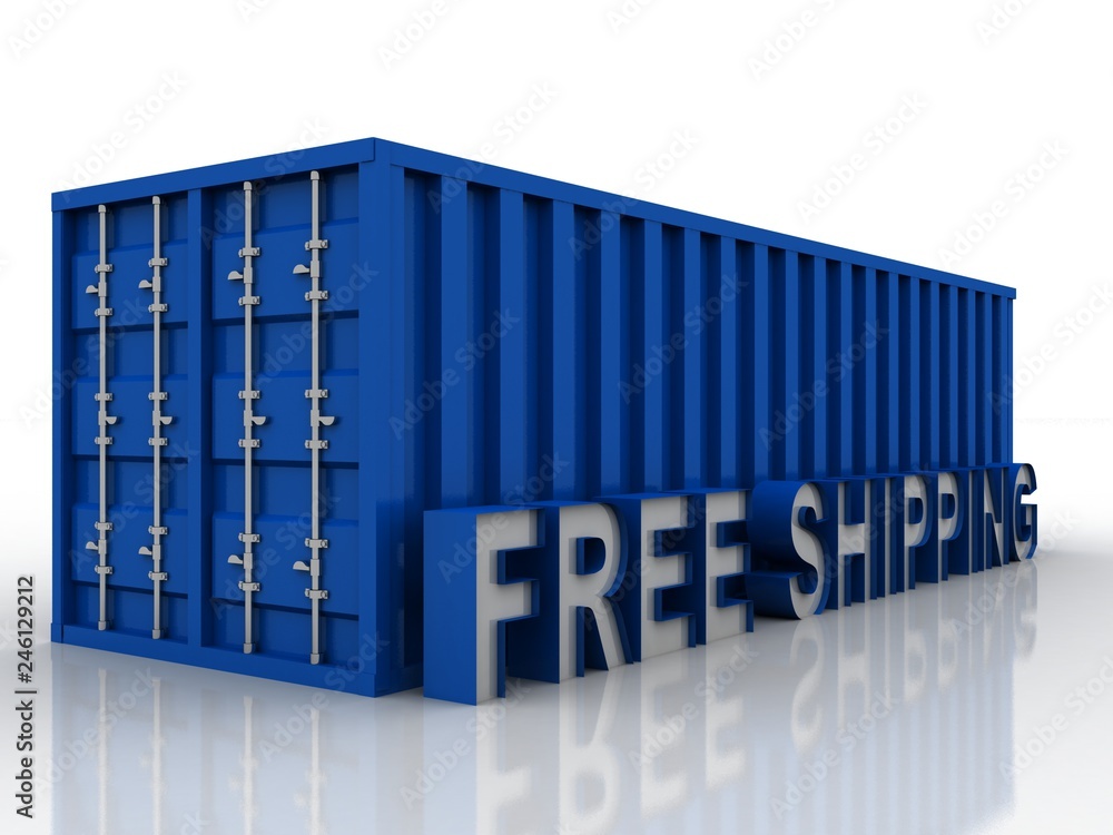 Container export. 3d illustration Container export. 3d illustration