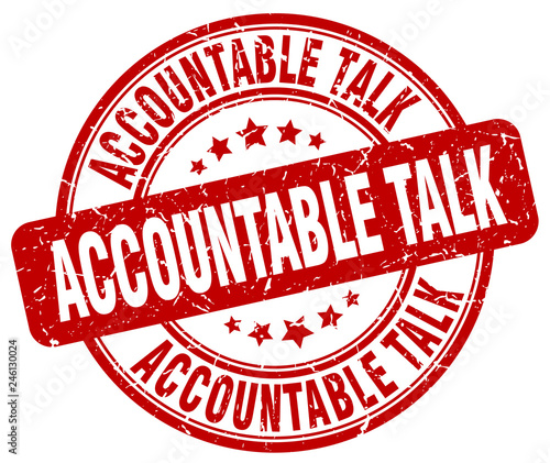 accountable talk red grunge stamp
