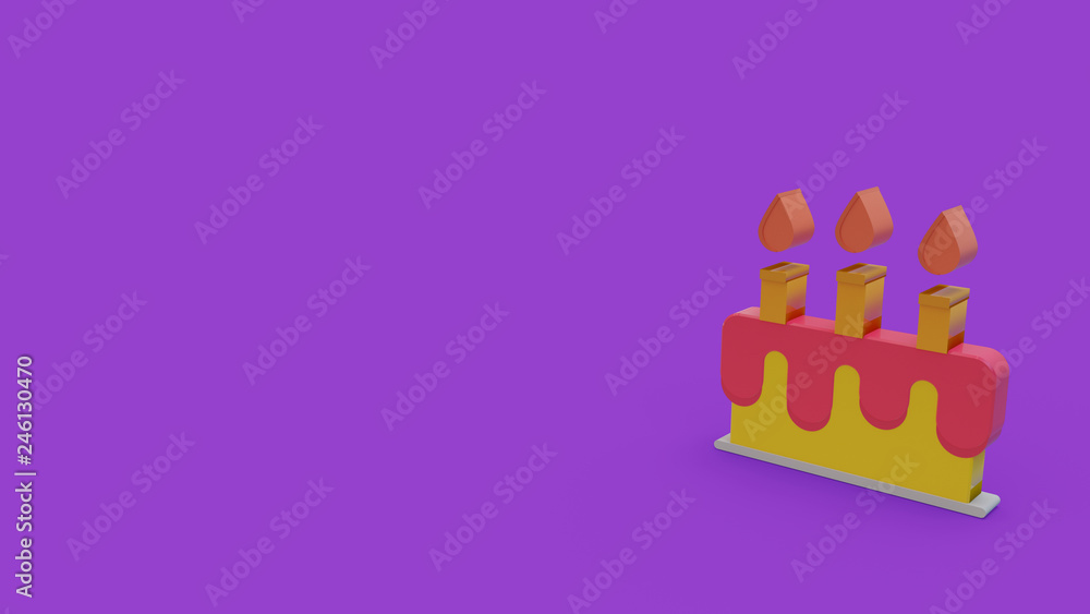 3d icon of birthday cake 3d icon of birthday cake