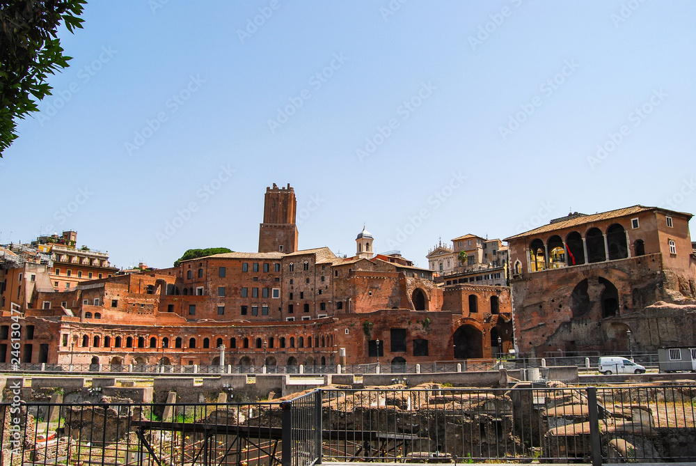Voices from the colosseum, Trajan's markets, Rome, Italy.