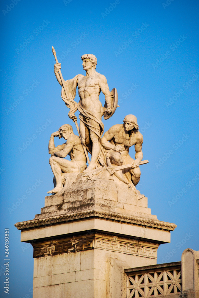 Monument of Vittorio Emanuele II, detail, Rome, Italy.