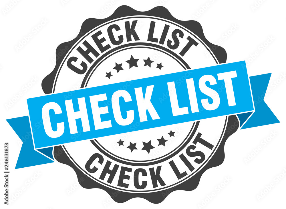 Obraz premium check list stamp. sign. seal