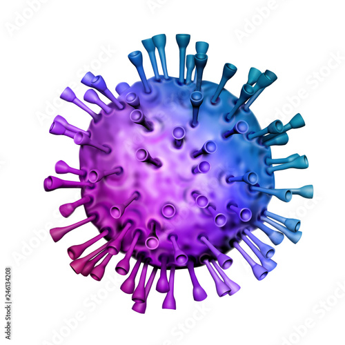 Bacteria virus. Vector image isolated on white background