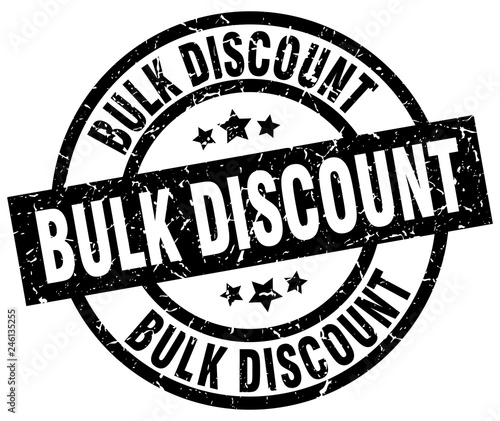 bulk discount round grunge black stamp
