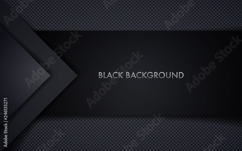 Abstract black frame background. Modern tech layout design template.