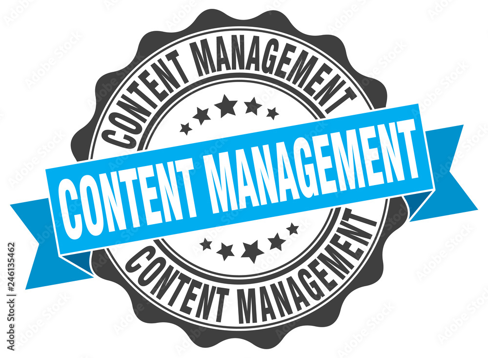 Fototapeta premium content management stamp. sign. seal
