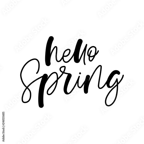 Spring lettering web banner template. Vector illustration EPS10