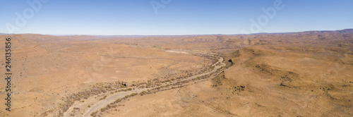 Panoramic Aerial view over the Karoo region in South Africa