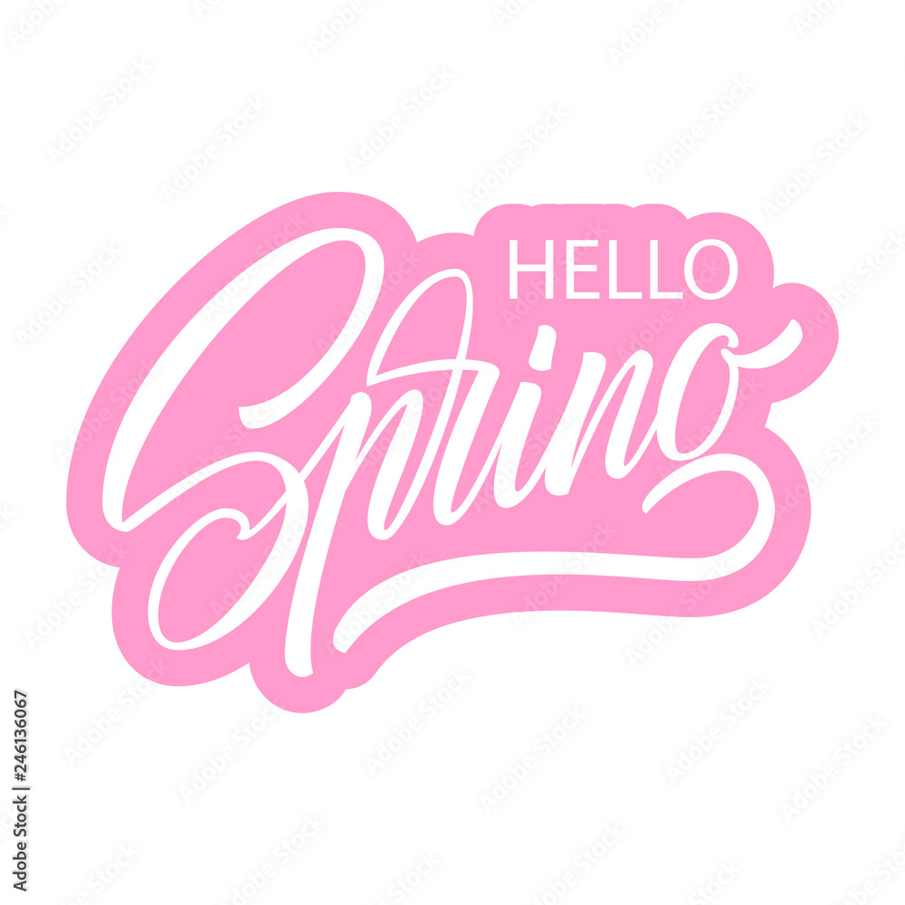 Spring lettering web banner template. Vector illustration EPS10 Spring lettering web banner template. Vector illustration EPS10