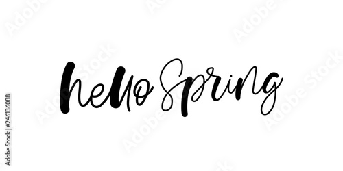 Spring lettering web banner template. Vector illustration EPS10