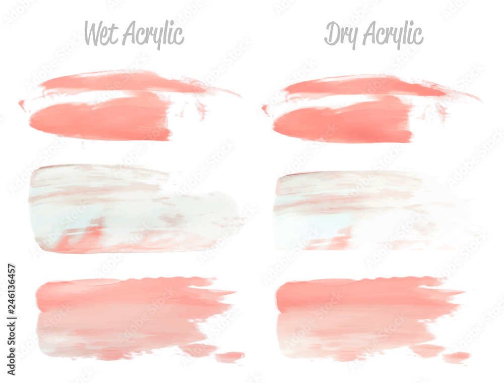 Vector pink and blue paint smear stroke set. Abstract pink glittering textured art illustration. Acrylic Texture Paint Stain Illustration. Hand drawn brush strokes vector elements. Acrilyc strokes. Vector pink and blue paint smear stroke set. Abstract pink glittering textured art illustration. Acrylic Texture Paint Stain Illustration. Hand drawn brush strokes vector elements. Acrilyc strokes.