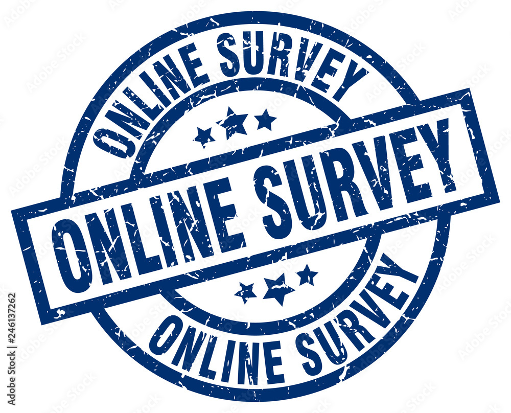 online survey blue round grunge stamp online survey blue round grunge stamp