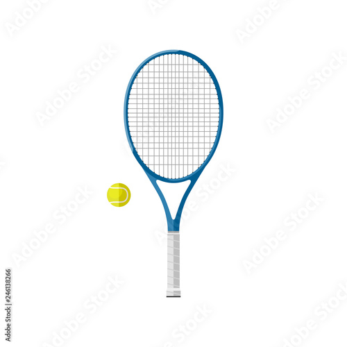 Tennis racquet with ball