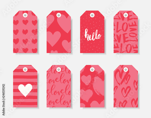 Romantic Valentine's Day Gift Tag Templates