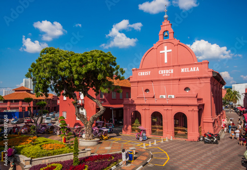 Melaka, Malaysia - with its signs of the Portoguese, Dutch and English colonialism and architecture, its Old Town is since 2008 a Unesco World Heritage site photo