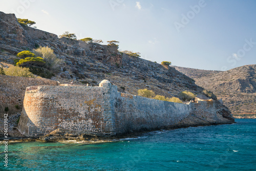 Spinalonga fortress on the island of Crete, Greece.
